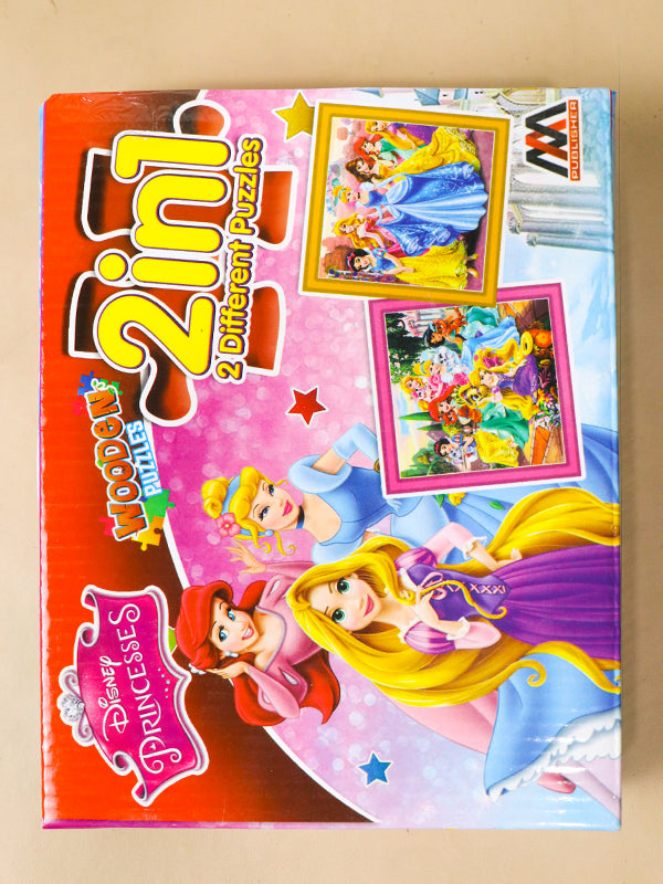 2 in 1 Wooden Jigsaw Puzzle Disney Princesses