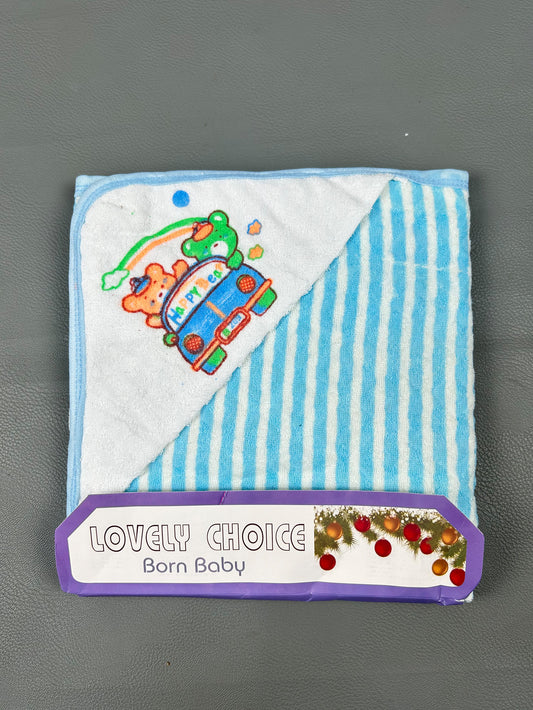 Light Blue Happy Bear Wrapping Sheet For Newborn NWS27