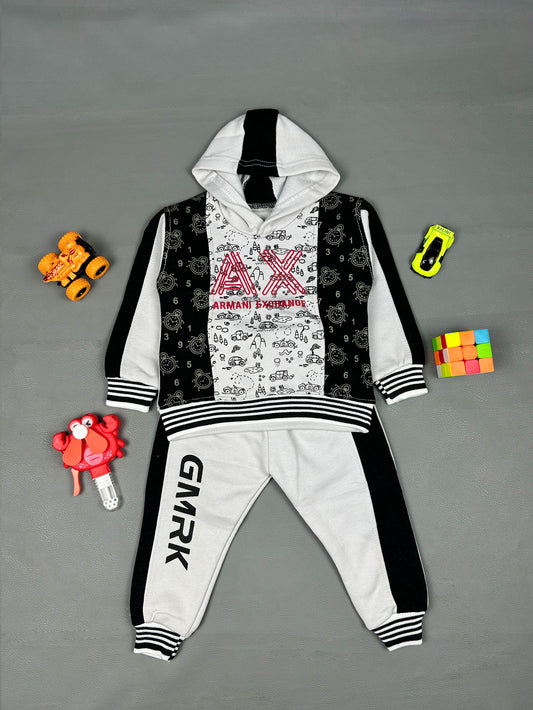 2Yr - 5Yrs AX White Suit For Kids RZ BS175