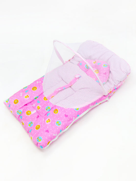 NV 2Pcs Newborn Baby Sleeping Bag With Mosquito Net 04 Pink