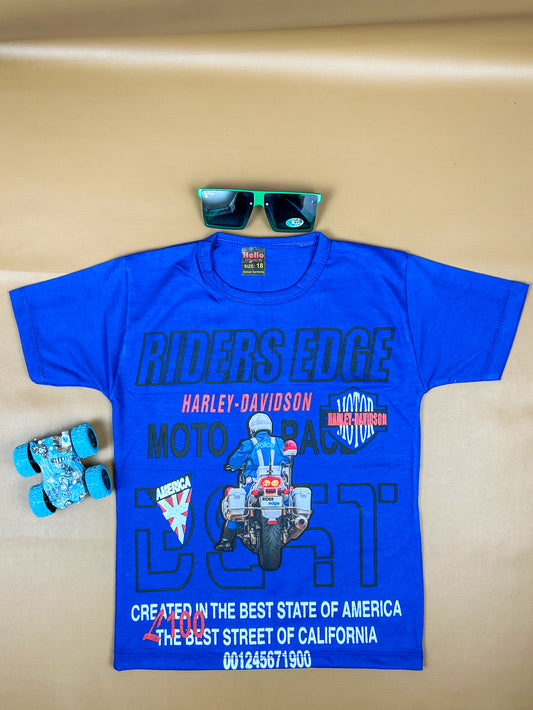 4Yrs - 9Yrs Rider Blue T-Shirt For Boys BTS42