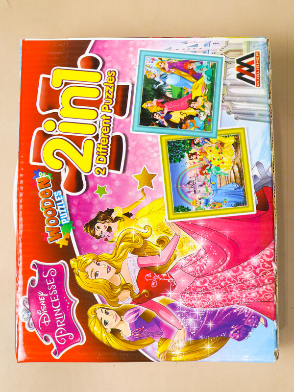 2 in 1 Wooden Jigsaw Puzzle Disney Princesses