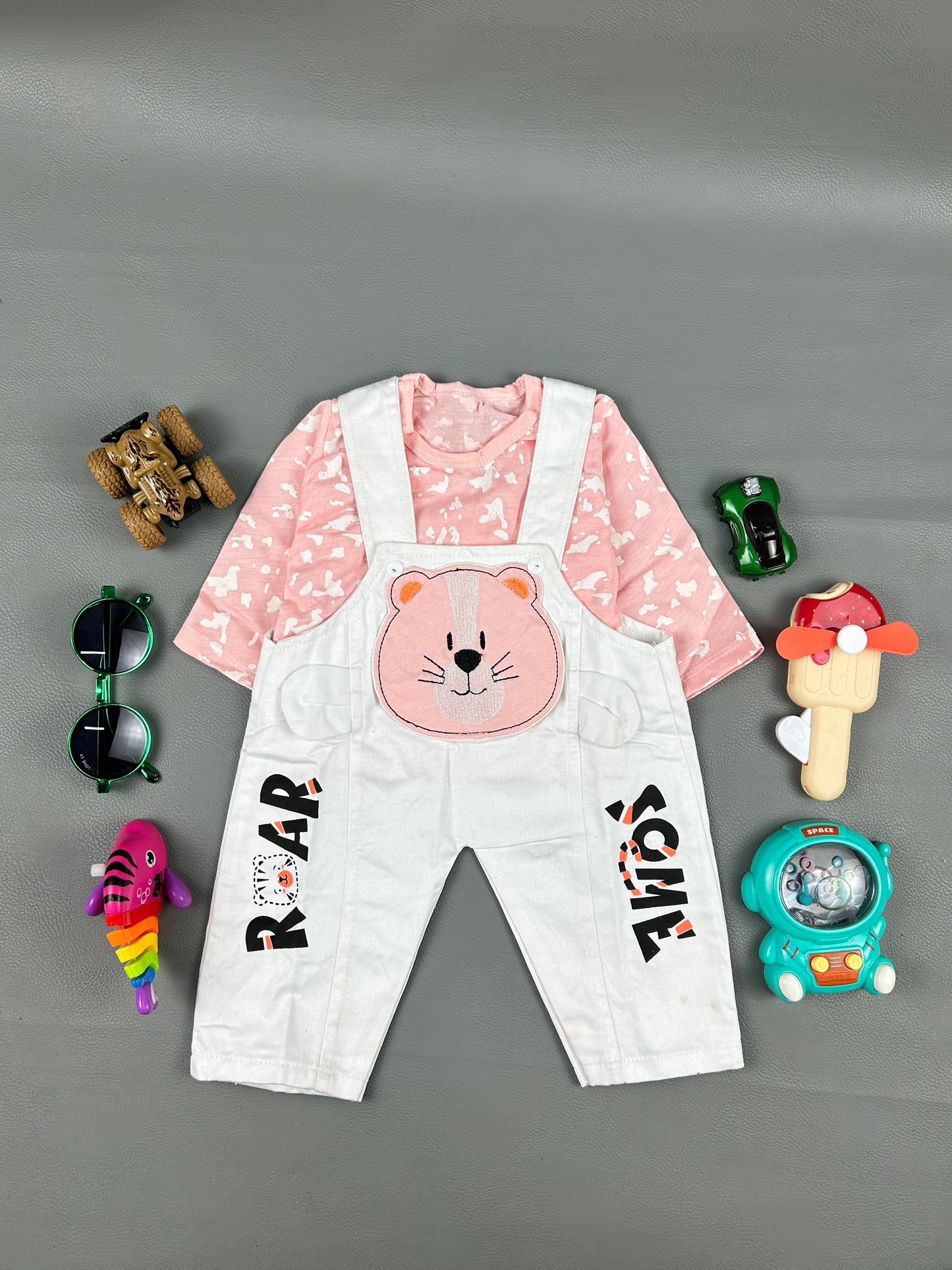 3Mth - 9Mth Roar Light Pink Romper For Newborn HG NBR51