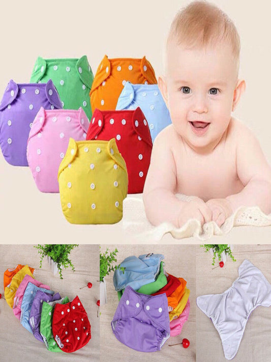Multicolor Washable And Reusable Cloth Diaper For Newborn Babies