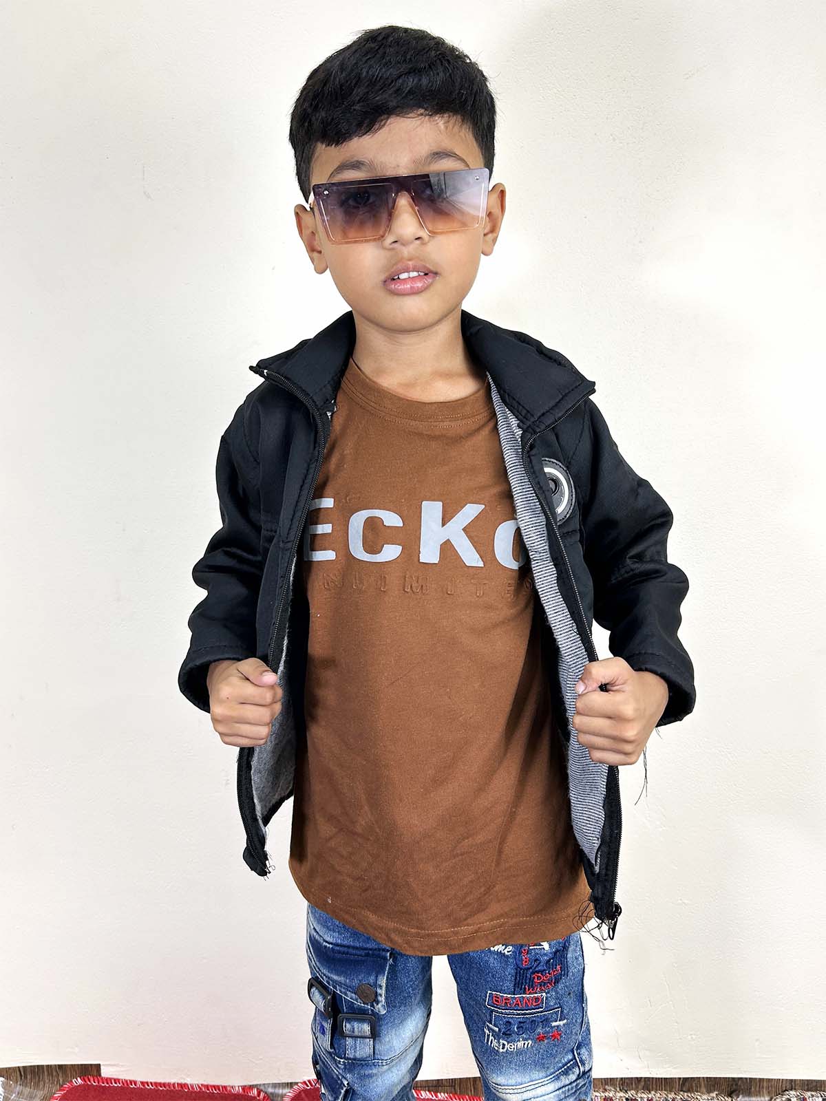 1Yrs - 10Yrs Black Jacket For Kids KJ49
