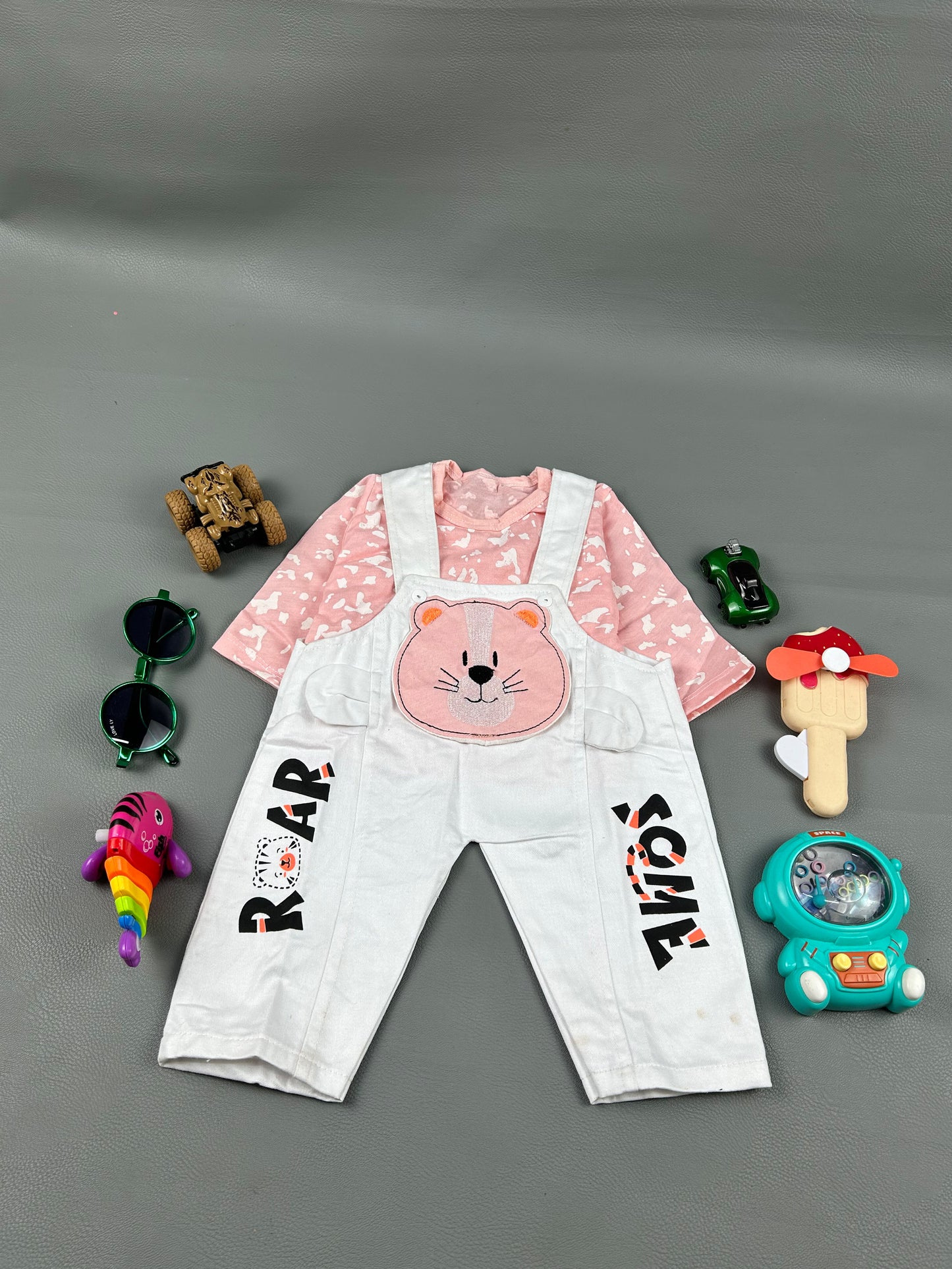 3Mth - 9Mth Roar Light Pink Romper For Newborn HG NBR51