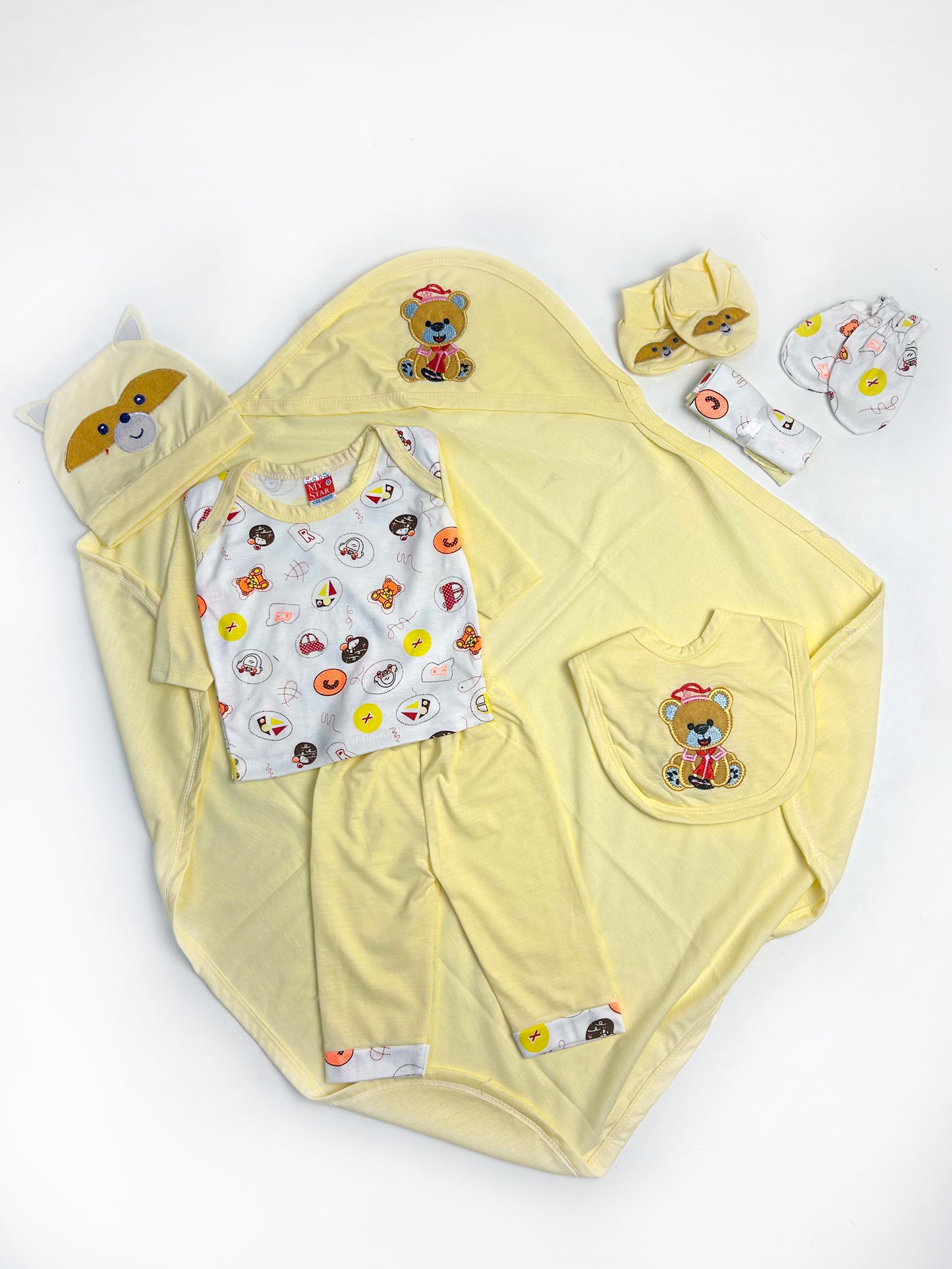 0Mth - 3Mth Yellow Bear 10Pcs Gift Set For Newborn NBGS98