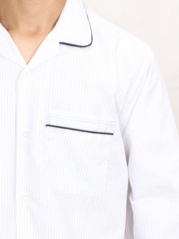 AN Men's Night Suit White BB Stripes