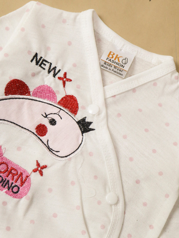 0Mth - 3Mth Dino Light Pink 5Pcs Gift Set For Newborn NBGS51