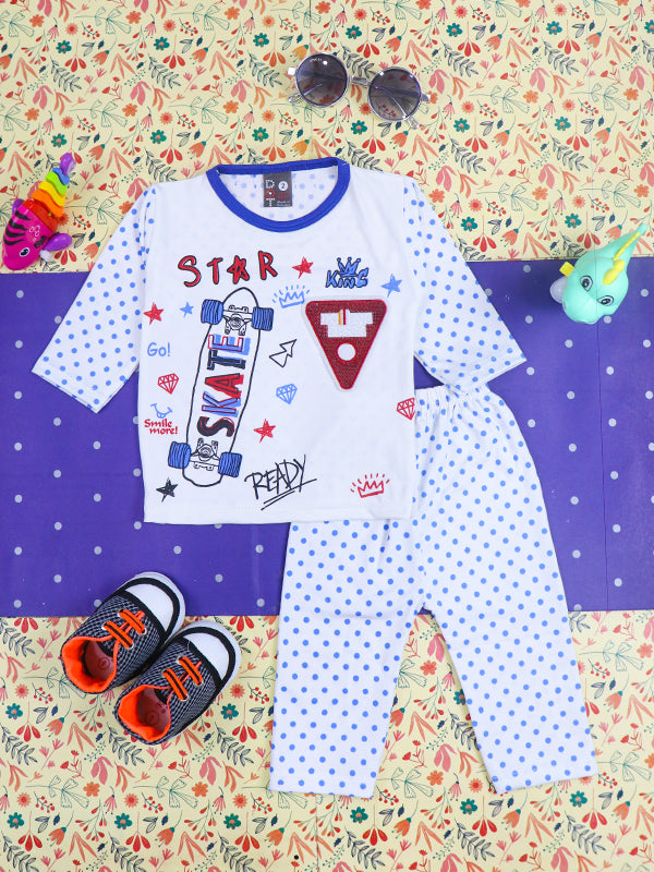 3Mth - 9Mth Star Blue Baba Suit For Newborns HG NBS98