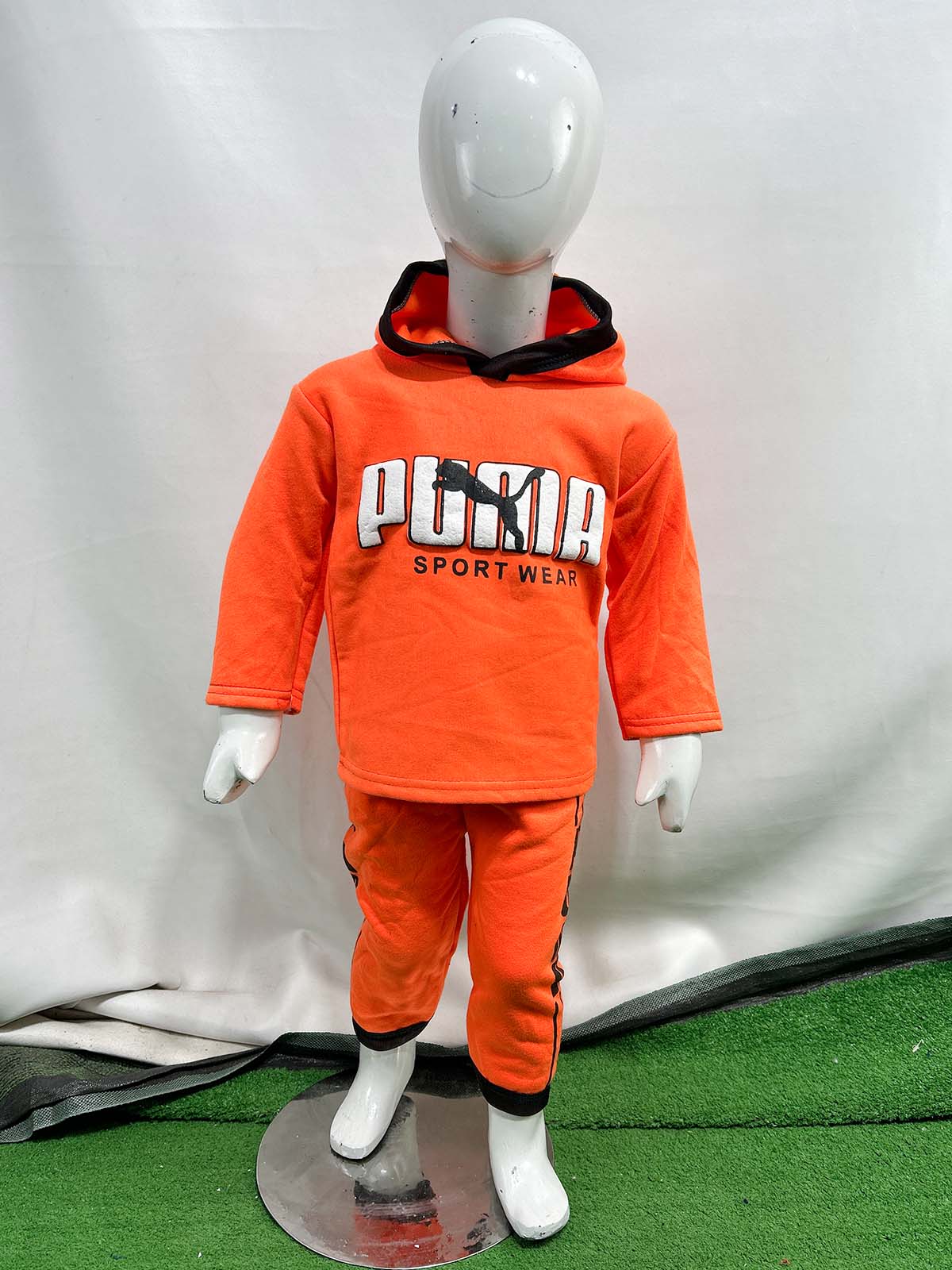 2Yr - 5Yrs Fleece PU Orange Suit For Kids SH BS543