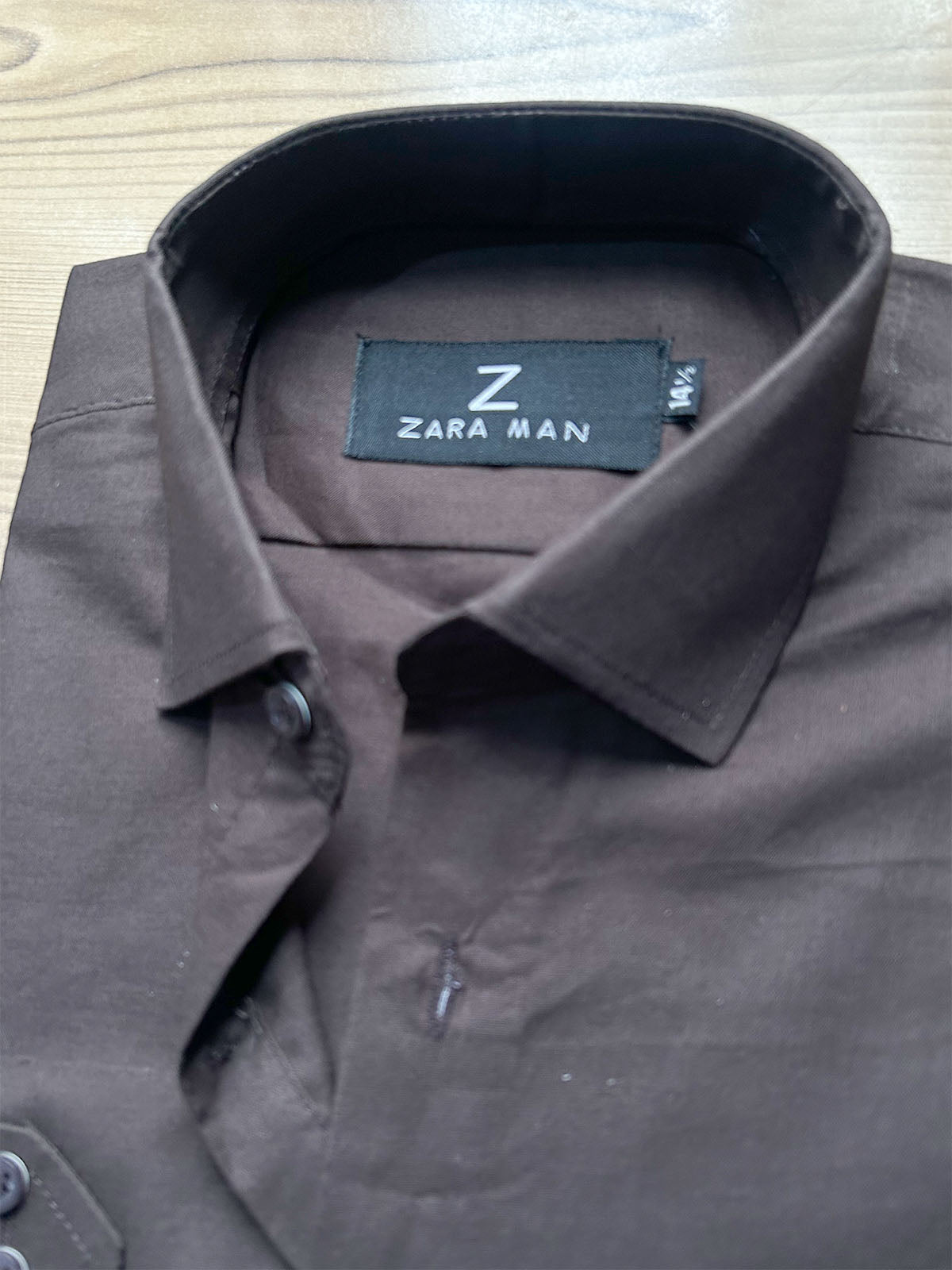 MFS730 100% Cotton Charcoal Brown Formal Dress Shirt For Men