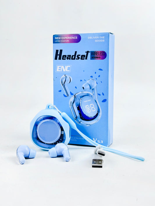 Blue Air 39 Transparent Wireless Stereo Earbuds MA27