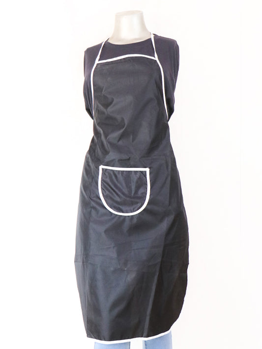 Kitchen Cooking Apron With Front-Pocket Plain Multicolor