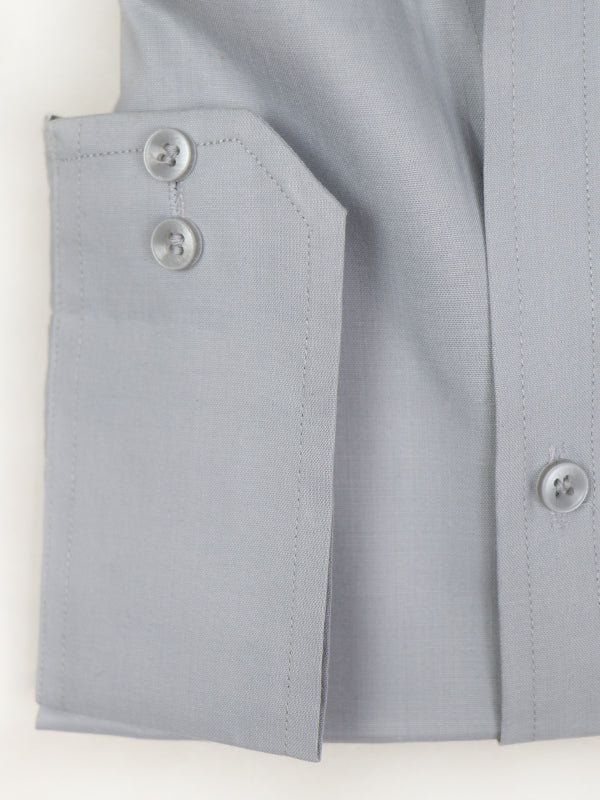 AN Men's Formal Dress Shirt Plain Light Grey MFS423