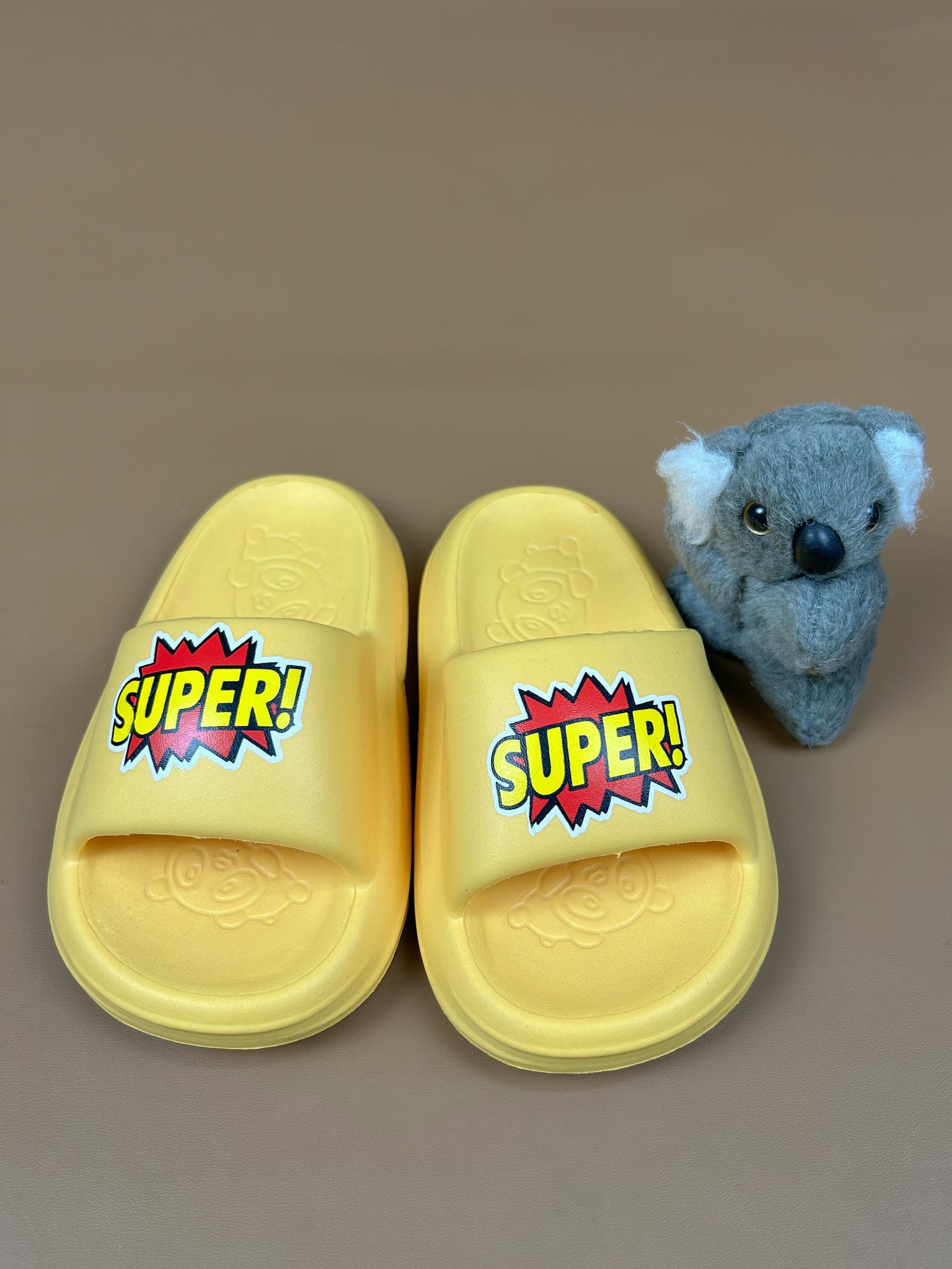 Beige Casual Soft Slippers for Kids KS16