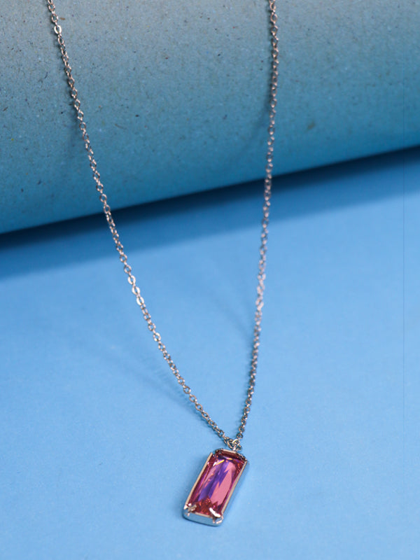 Pink Quartz Fashion Necklace