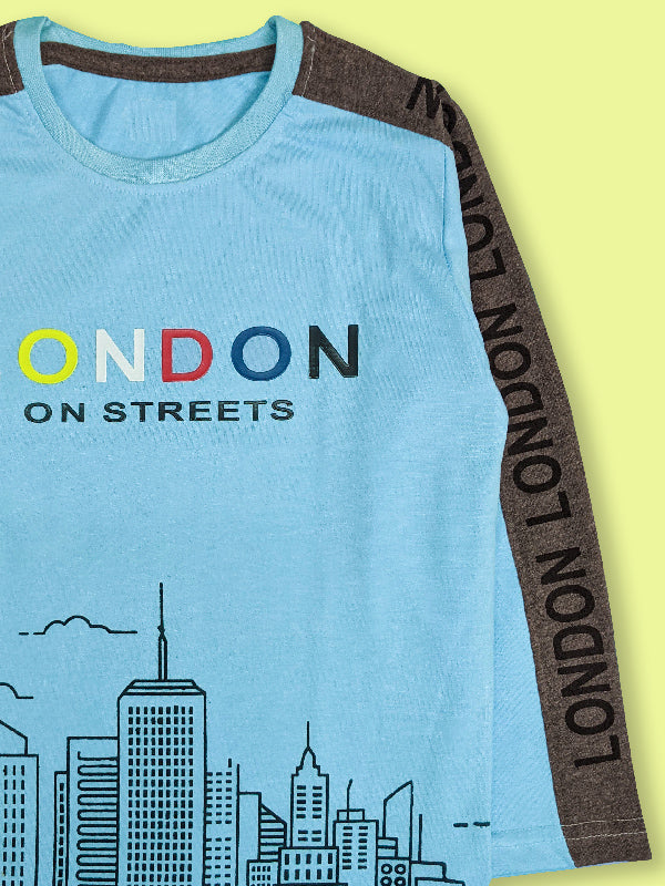 5Yrs - 10Yrs London Blue T-Shirt For Boys SK BTS10