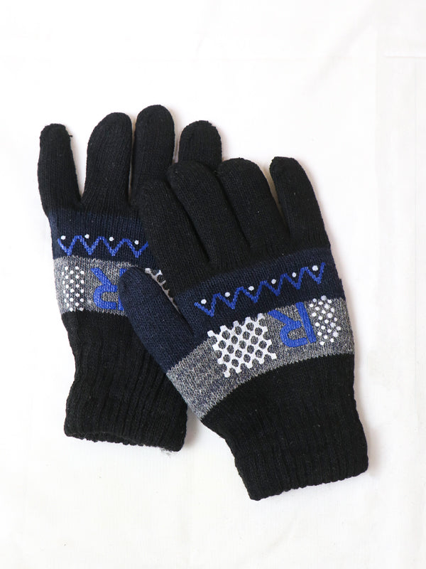 Multicolor & Multidesign Winter Gloves For Men's / Full Finger Gloves MG01