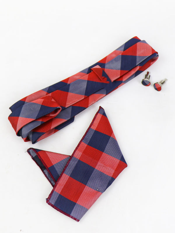 TBS08 3Pcs Tie Gift Box Tie Cuff-Link Pocket Square