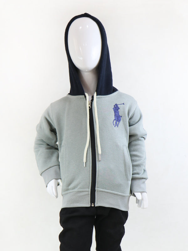 KH12 Kids Zipper Hoodie 2.5Yrs - 8Yrs Polo GG Shade