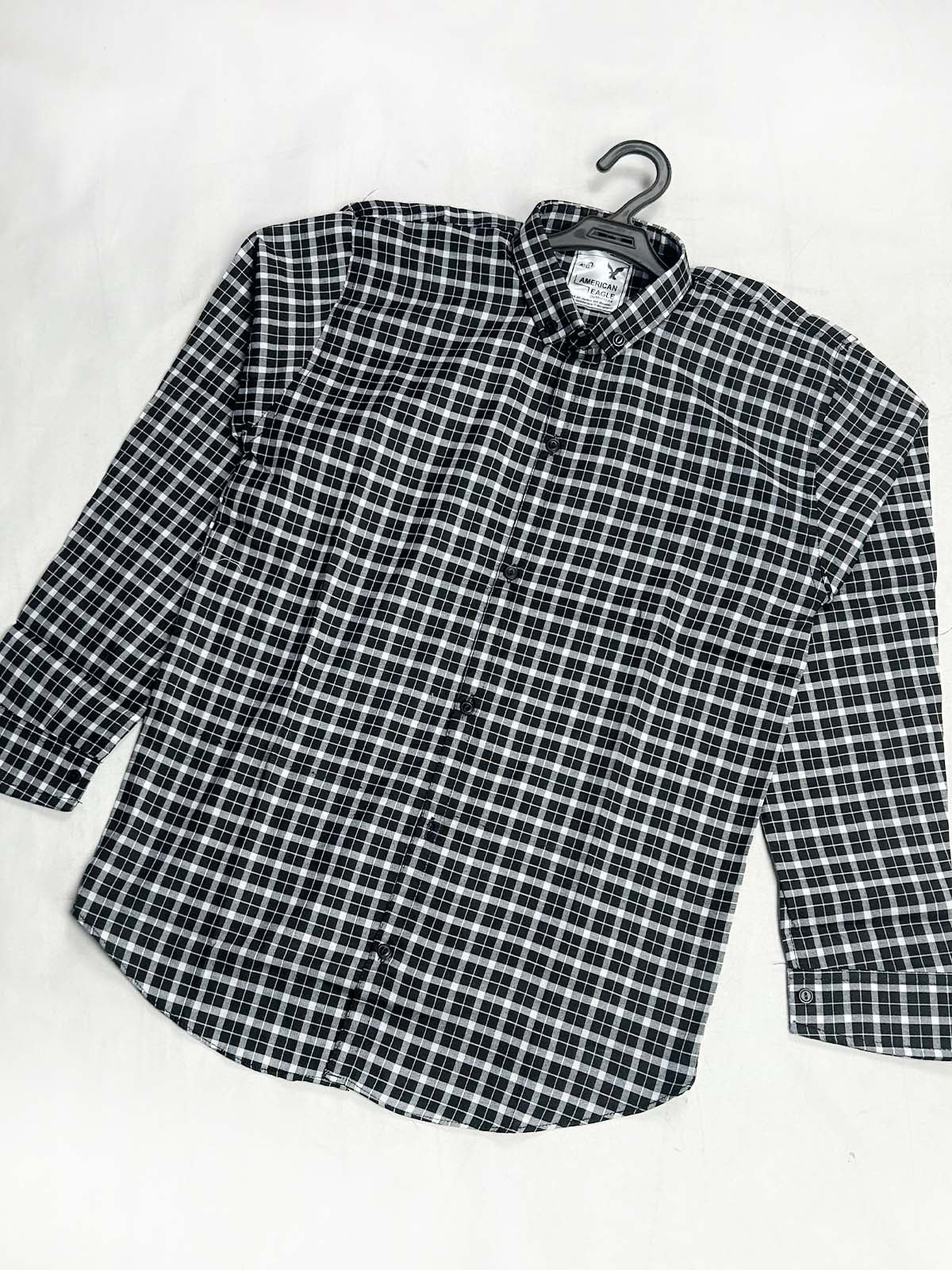 G Black Checks Casual Shirt For Men MCS144