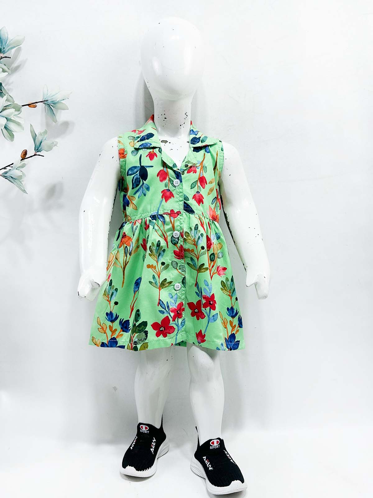 1Yr - 9Yrs Green Frock For Girls NG GF49