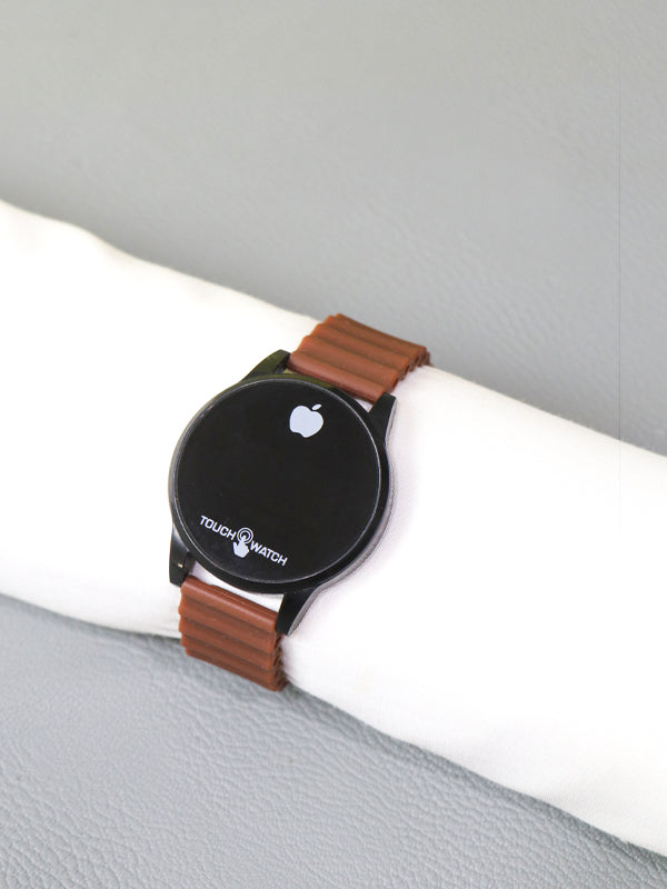 Brown LED Touch Wrist Watch For Mens/Boys MW53