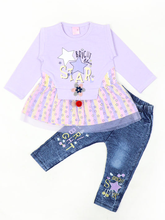 BG Girls Suit 1Yr - 4Yrs Star Light Purple 515