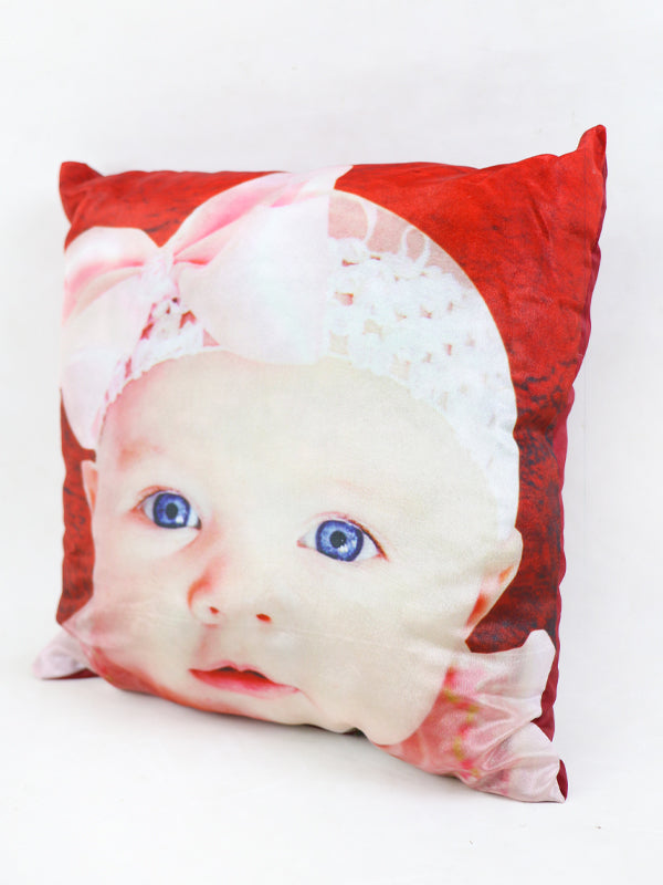 Kids Baby Girl Square Pillow Red