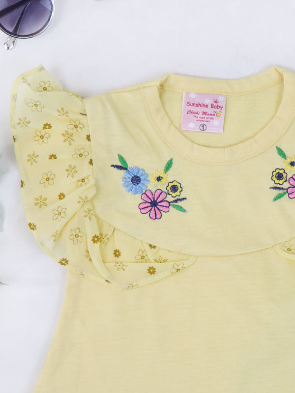 NBS15 ZG Newborn Baby Suit 3Mth - 9Mth Flower Yellow