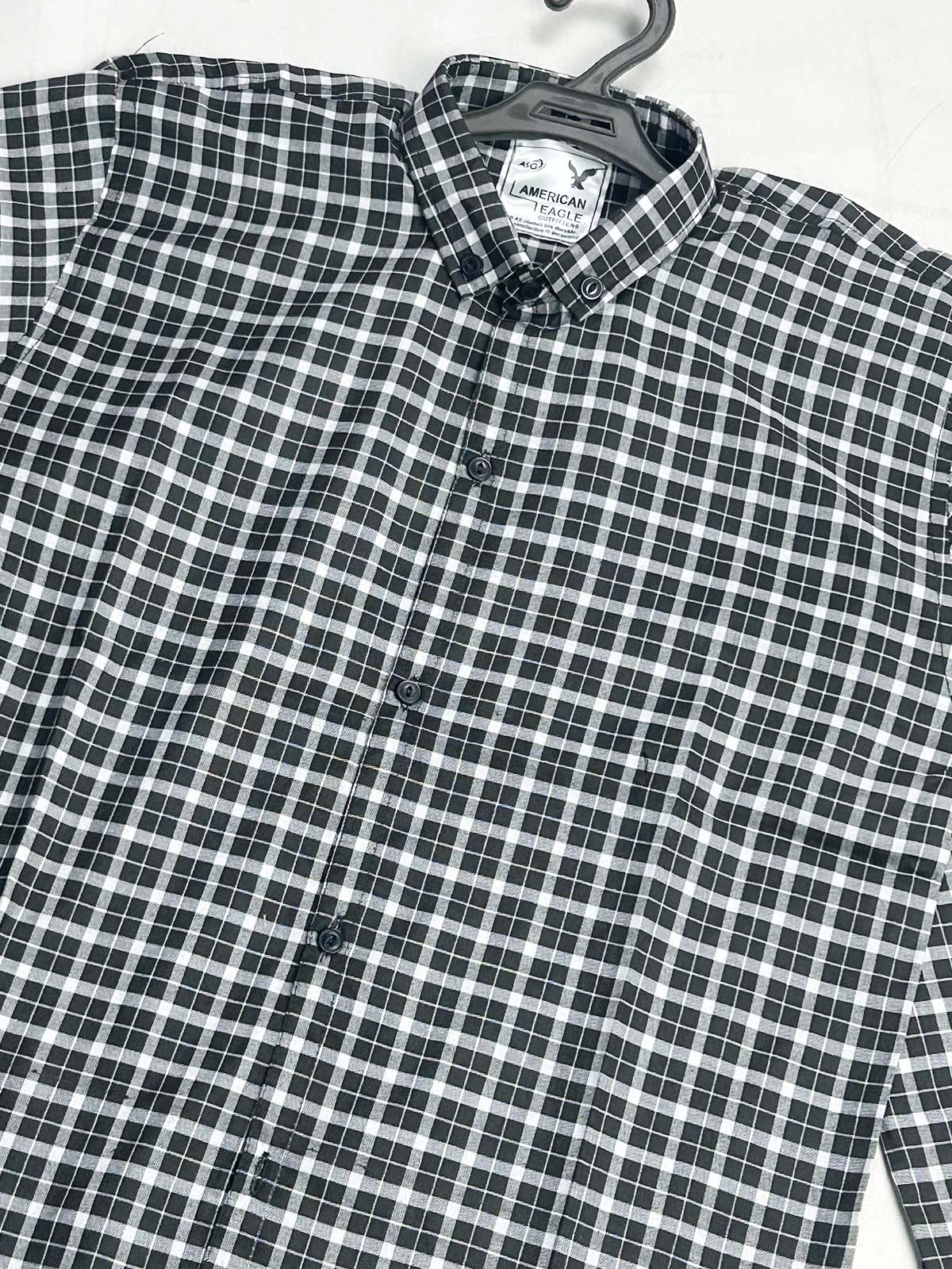 G Black Checks Casual Shirt For Men MCS144