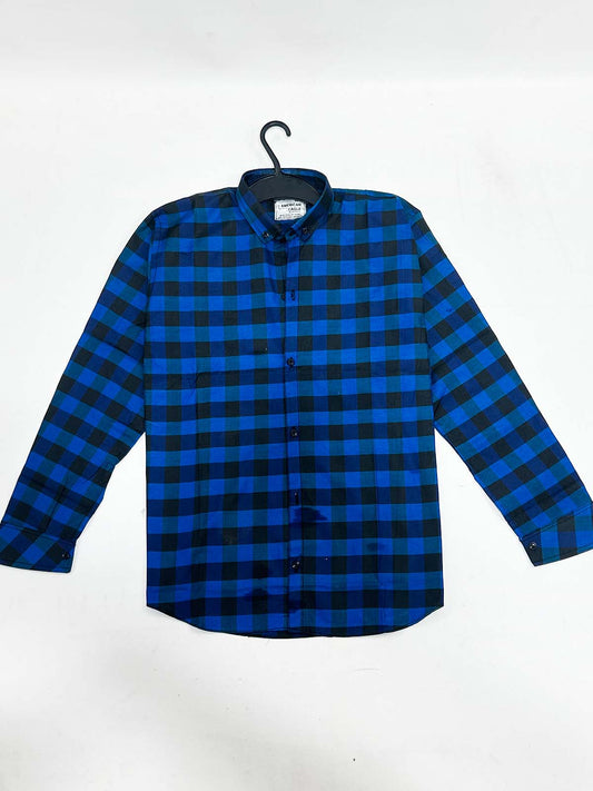Blue Checks Casual Shirt For Men MCS125