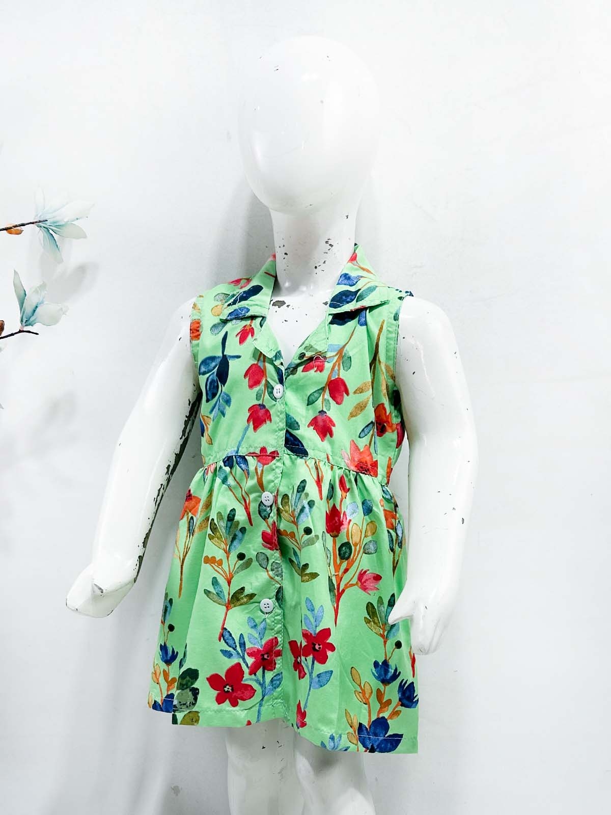 1Yr - 9Yrs Green Frock For Girls NG GF49