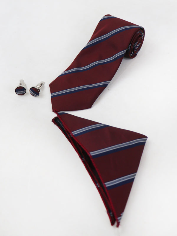 TBS03 3Pcs Tie Gift Box Tie Cuff-Link Pocket Square