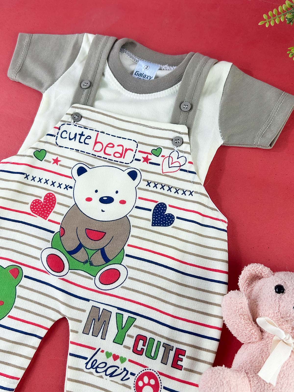 3Mth - 9Mth Brown Romper For Newborn HG NBR147
