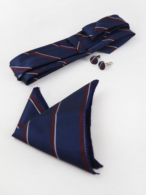 TBS01 3Pcs Tie Gift Box Tie Cuff-Link Pocket Square