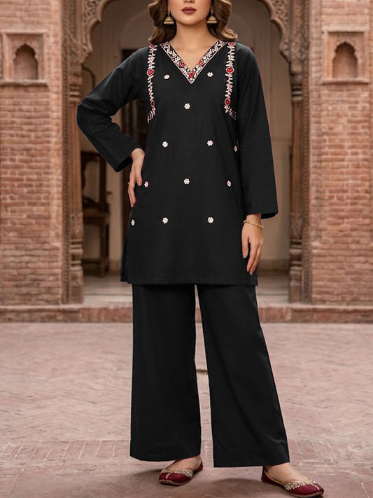 2Pc Co-Ord Set for Girls/Women Black WCS04