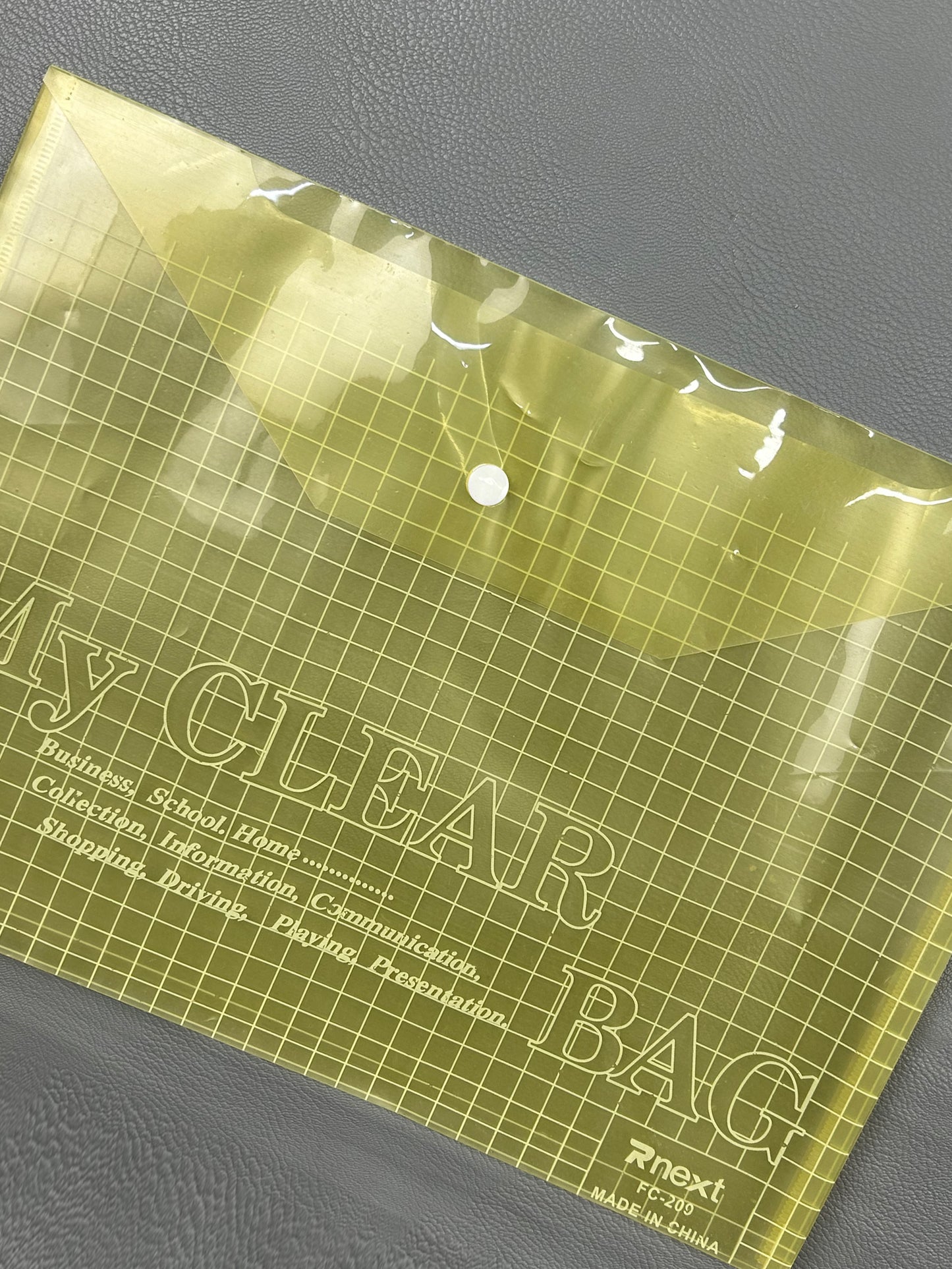 Pack of 4 Multicolor Transparent File Bag For Documents