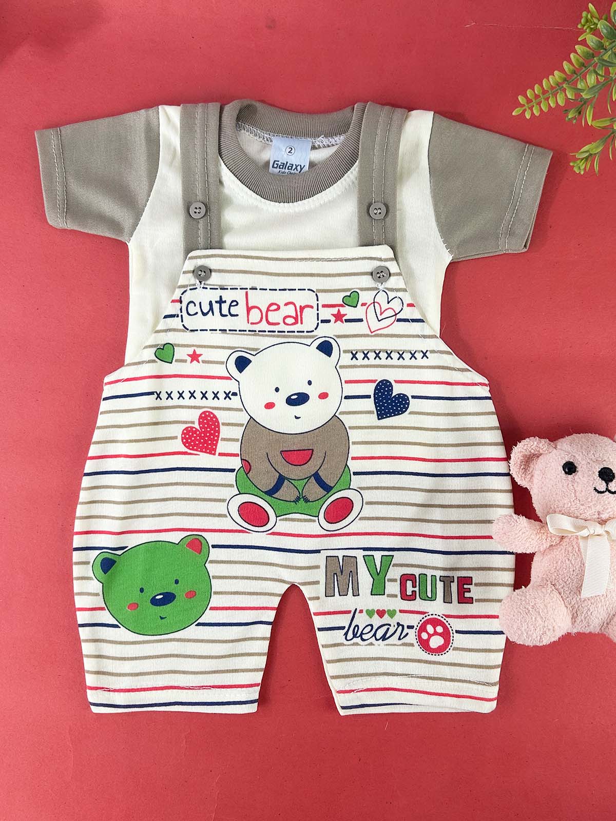 3Mth - 9Mth Brown Romper For Newborn HG NBR147