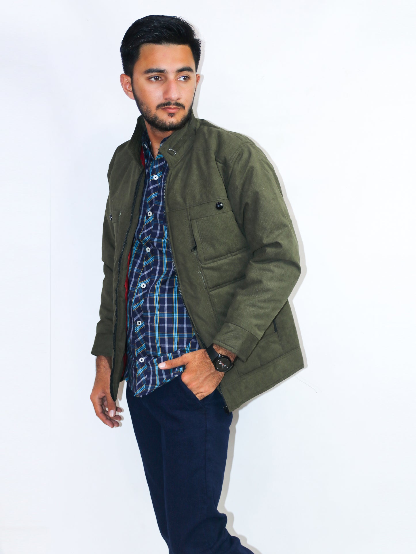 Winter Jacket for Men Dark Green MJ08