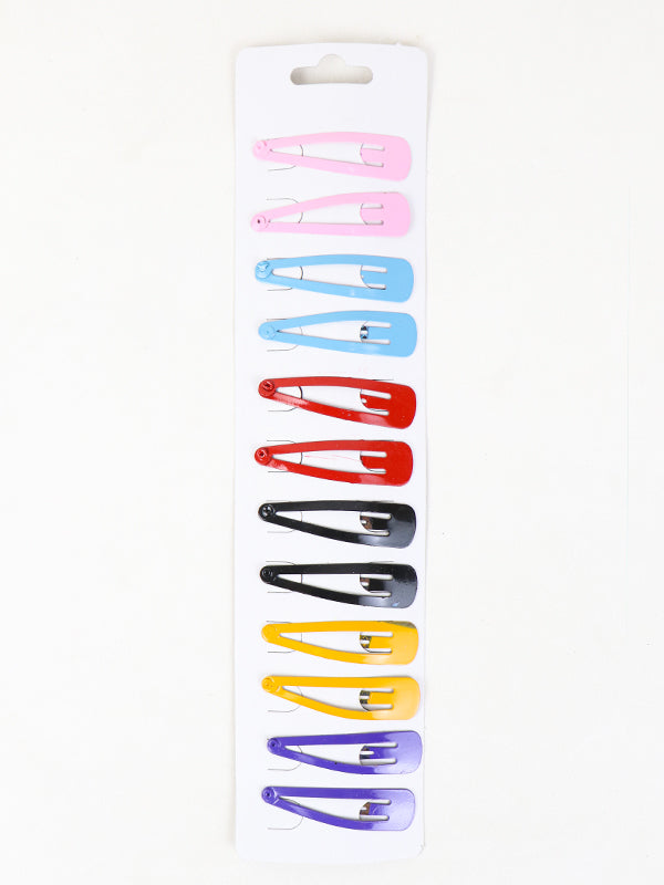 Pack of 12 Girl's Hair Clip Multicolor