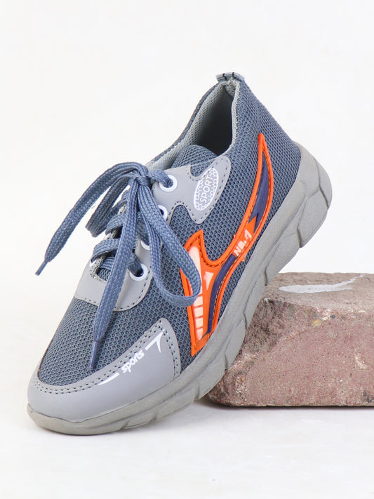 BS45 Boys Lace Shoes 8Yrs - 12Yrs Grey
