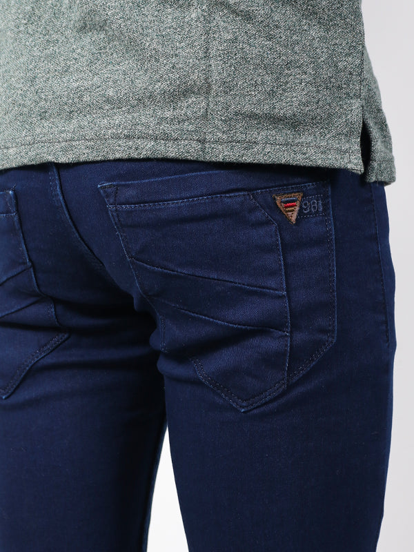 Men's Regular Fit Stretchable Denim Jeans Blue
