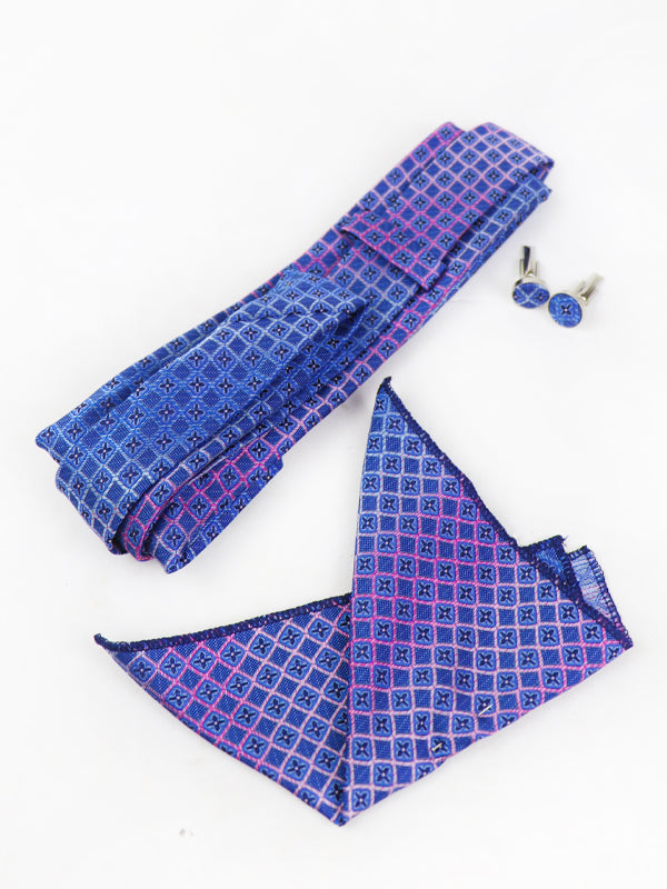 TBS52 3Pcs Tie Gift Box Tie Cuff-Link Pocket Square