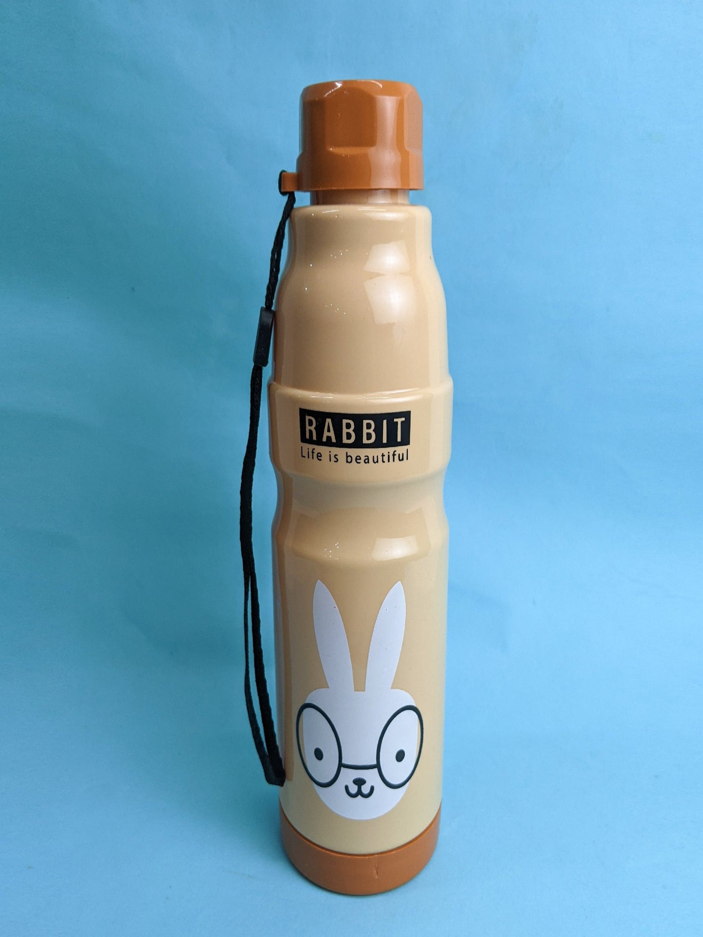 Cute Water Bottle Multidesign Light Brown - 650ML