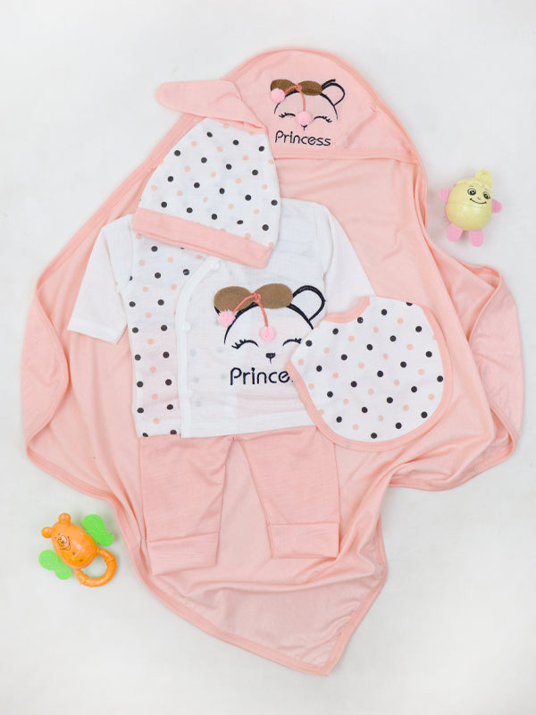 NBGS13 HG Newborn 5Pcs Gift Set 0Mth - 3Mth Princess Pink