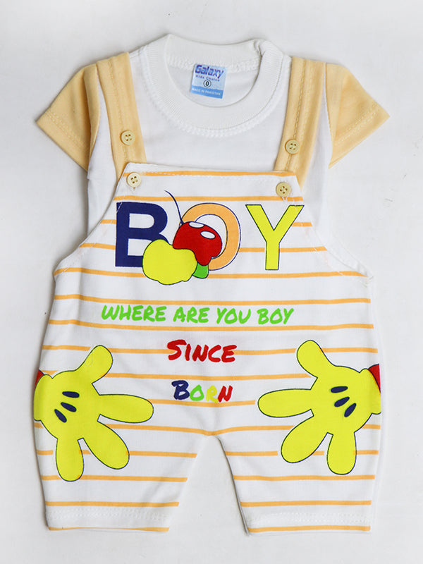 NBS05 HG Newborn Baba Romper 0Mth - 3Mth Boy Since Light Yellow