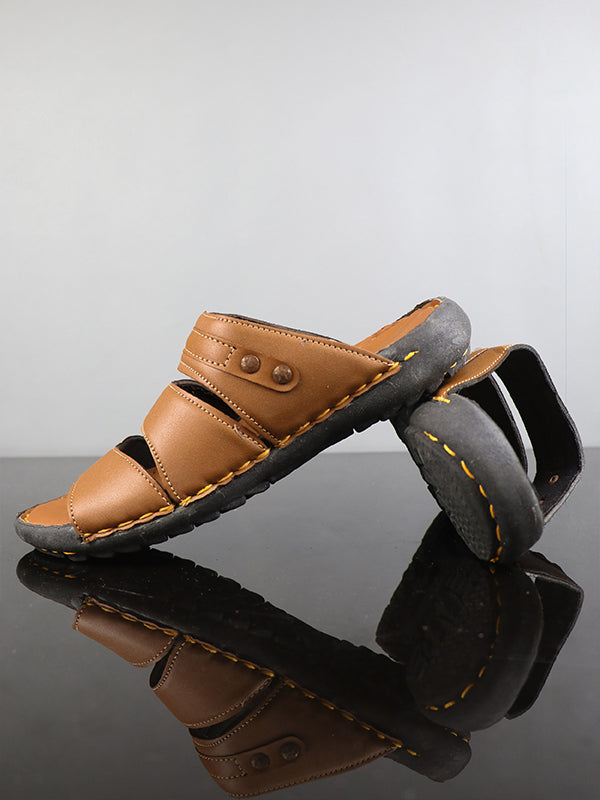 MC02 Men's Breathable Casual Slippers Brown