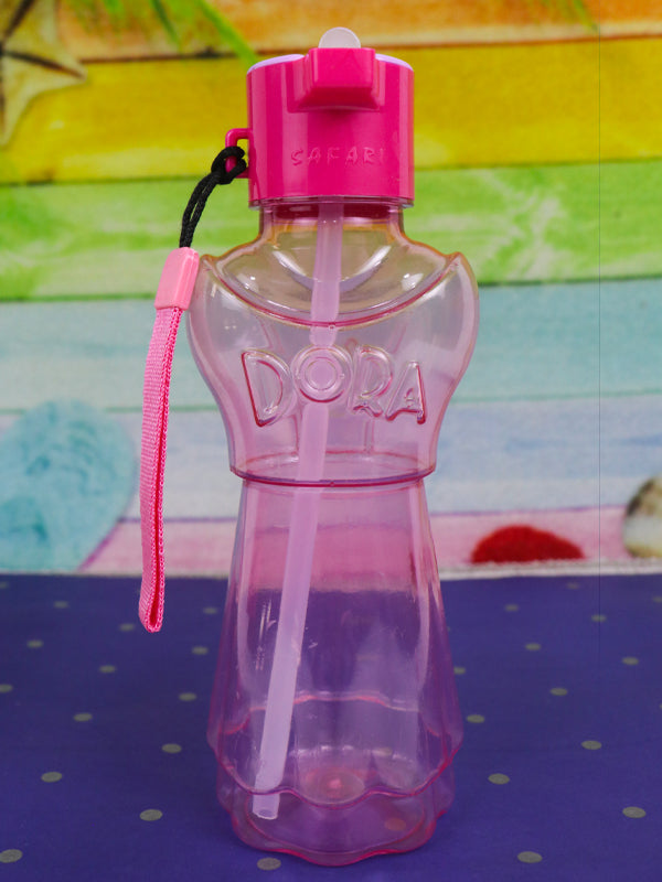 WTB15 Dora Pink Plastic Transparent Water Bottle - 525ML